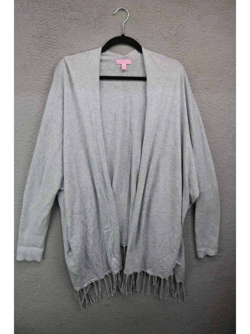 Lilly Pulitzer Long Sleeve Open Front Fringed Cardigan-Large-Minimalist-Designer